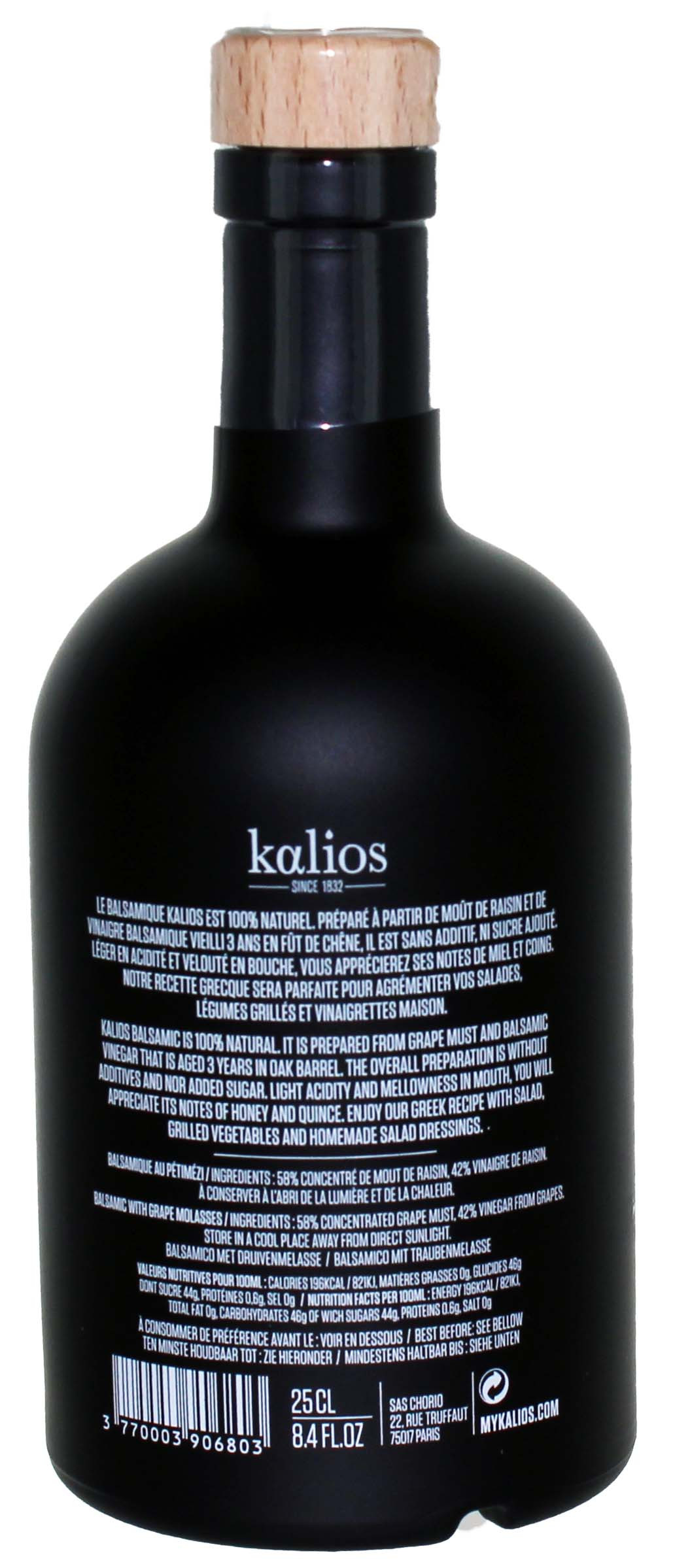 Vinaigre Balsamique Kalios 25 Cl