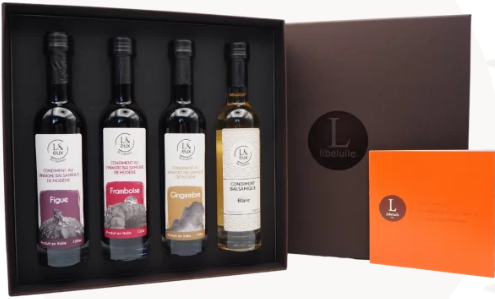 Coffret Box - Vinaigre balsamique - Blanc - Figue - Framboise - Gingembre