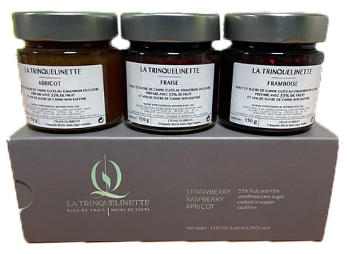 Coffret Dégustation - 3 confitures - Abricot - Fraise - Framboise