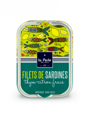 Filets de sardines sans huile au thym et au citron frais - La perle des dieux