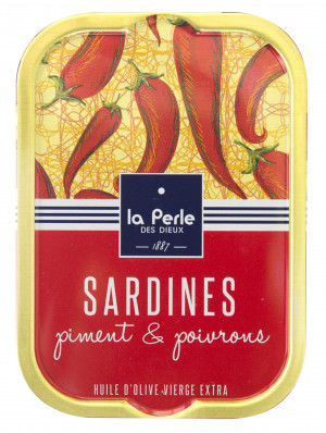 Sardines huile d'olive vierge extra et piment - La perle des dieux
