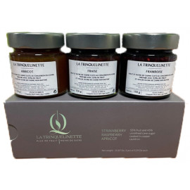 Coffret Dégustation - 3 confitures - Abricot - Fraise - Framboise
