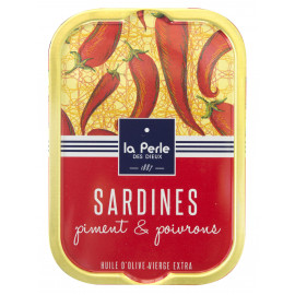Sardines huile d'olive vierge extra et piment - La perle des dieux